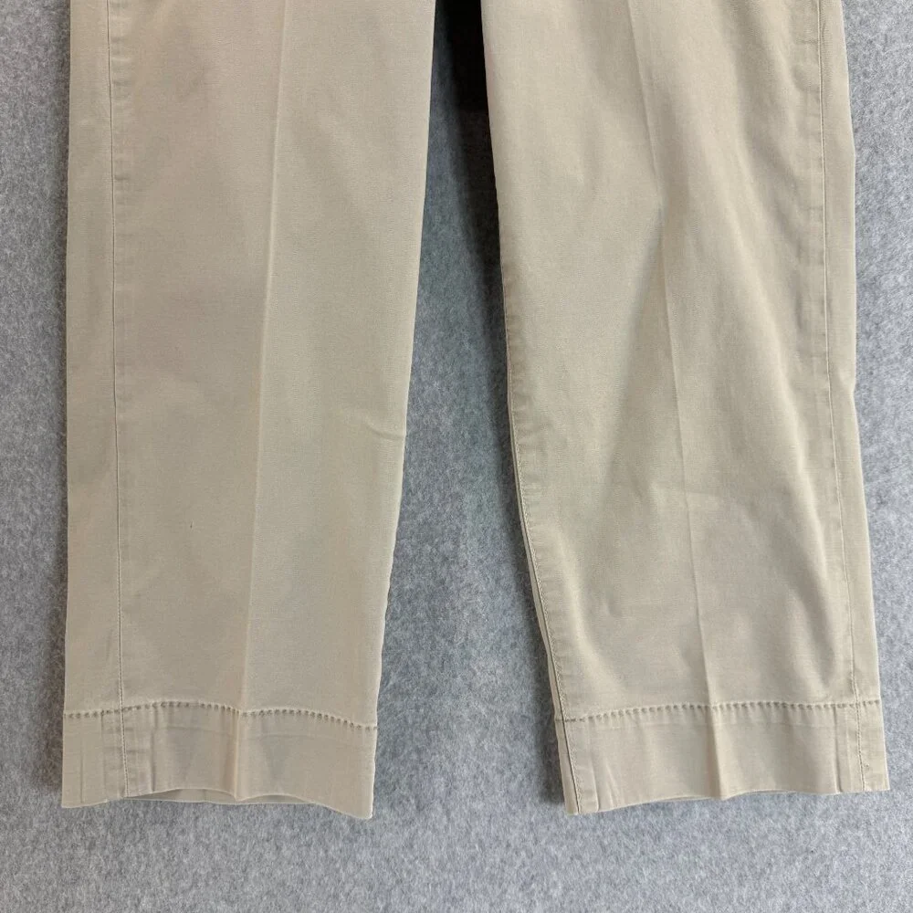 Christopher Blue Womens Cropped Khaki Tan Pants Classic Casual Capri Size 10 - Picture 6 of 15